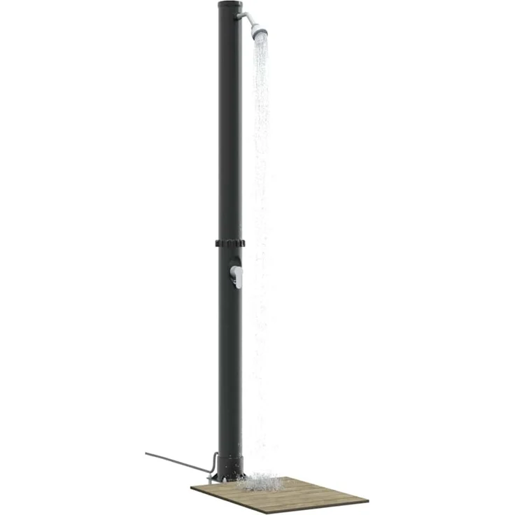 vidaXL Außen Solardusche Schwarz 217 cm PVC und Aluminium 42003407 – Bild 4
