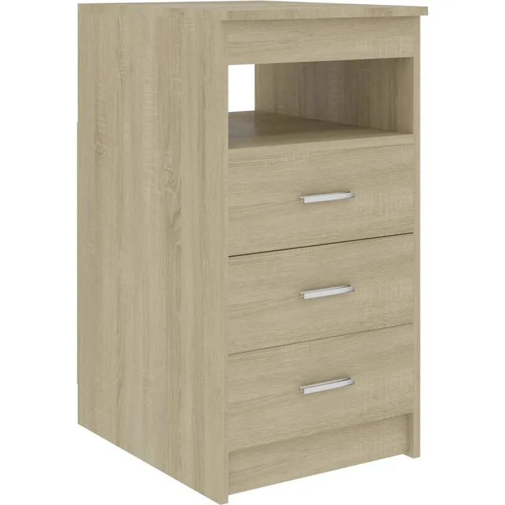 vidaXL Sideboard mit Schubladen Sonoma-Eiche 40x50x76 cm Holzwerkstoff 801808