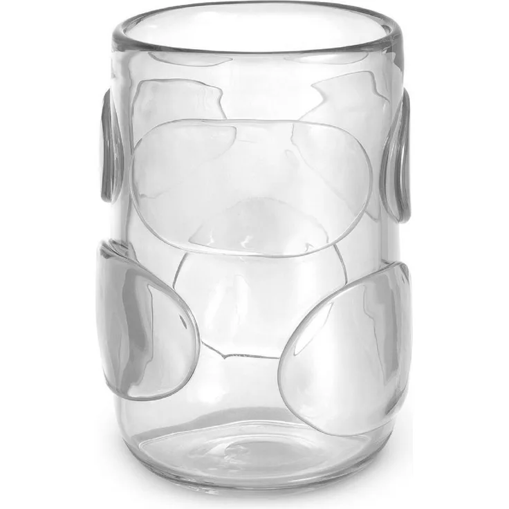 Casa Padrino Luxus Deko Glas Vase Ø 19 x H. 27 cm - Elegante mundgeblasene Blumenvase - Luxus Kollektion