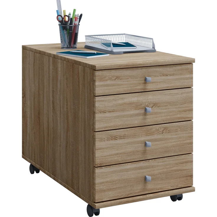 VCM Rollcontainer Lona 914426 Sonoma-Eiche H. 57 x B. 42 x T. 75 cm