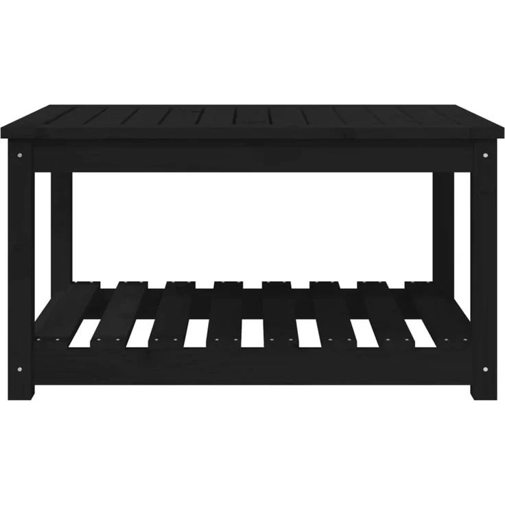 Gartentisch, Balkontisch, Beistelltisch Schwarz 82,5x50,5x45 cm Massivholz Kiefer – Bild 5