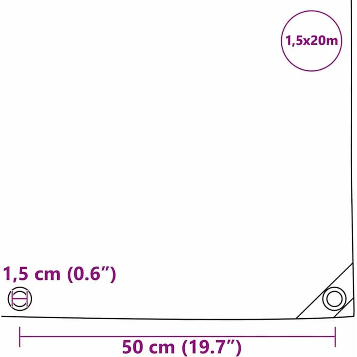 vidaXL Plane 650g / m² Olivgrün 1,5 x 20 m Canvas mit PVC-Beschichtung 42017765 – Bild 11