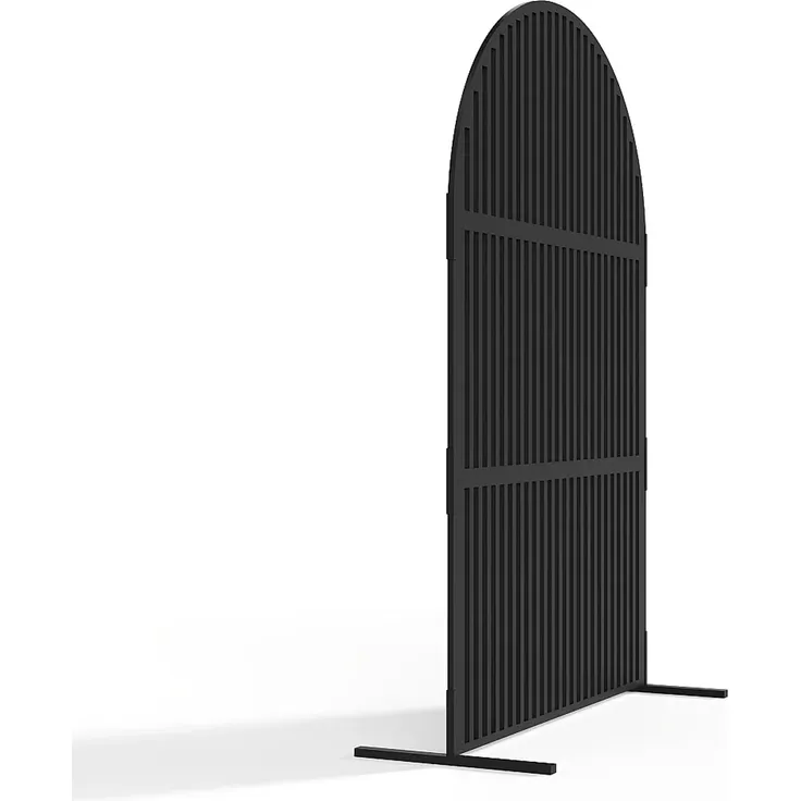 Vente-unique - TARRION Zaun und Sichtschutz Metall Schwarz - B 50 cm x H 188 cm x L 117 cm – Bild 4