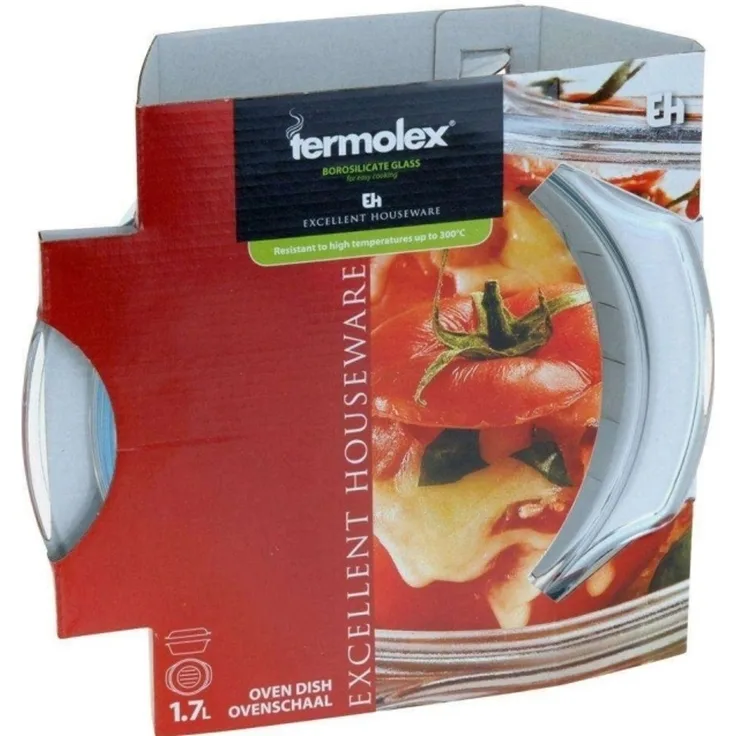Bigbuy Cooking Ofenform mit Deckel 1 7 l rund