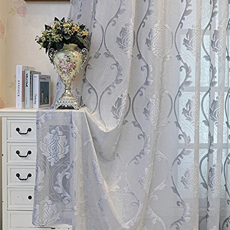 M&W DAS DESIGN Vorhang Wohnzimmer Schlafzimmer​​ Mit ösen 140Bx245H (1er), 2 für Paar – Bild 6