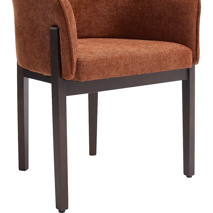 Vente-unique - LYLABA Stuhl Stoff Rot - B 54 cm x H 80 cm x L 58 cm – Bild 6