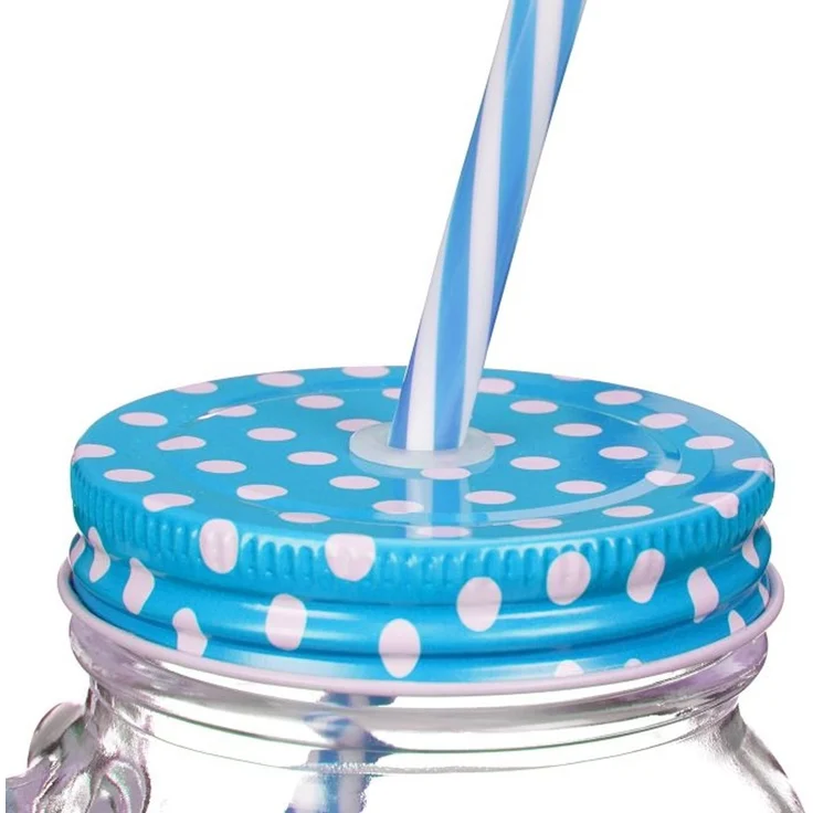 Bunte Trinkgläser mit Deckel 8er Set – Bild 7
