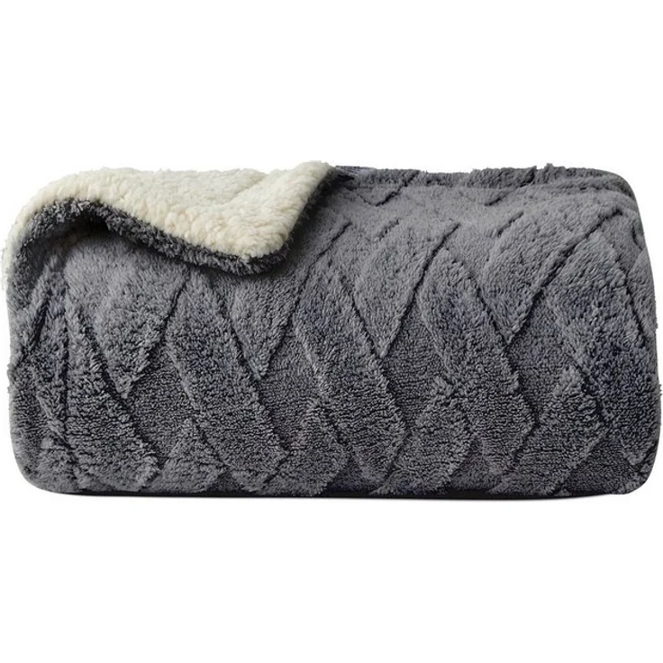 Wohndecke MT09, KEAYOO, Sherpa Fleece Warm Decke Kuscheldecken für Bett, Sofa und Couch – Bild 4