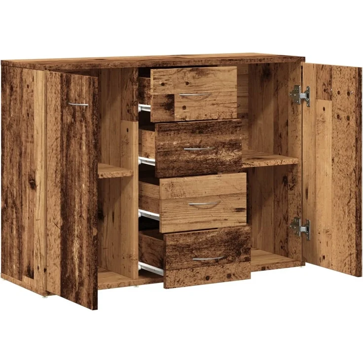 vidaXL Sideboard Altholz-Optik 88x30x64 cm Holzwerkstoff 855892 – Bild 6