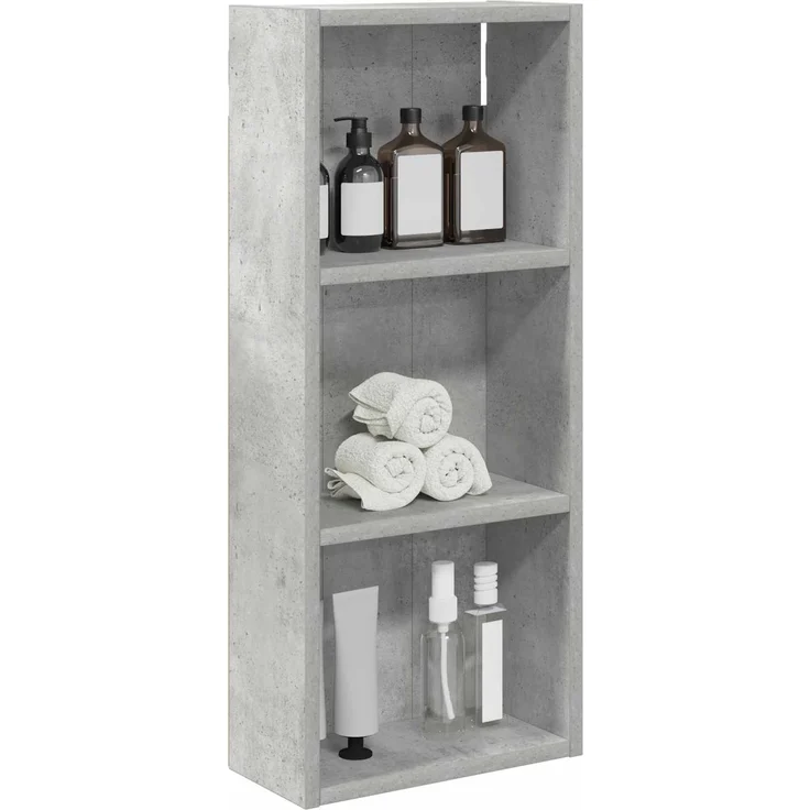 vidaXL Badezimmer-Wandschrank Betongrau 30 x 14 x 70 cm Holzwerkstoff 889330 – Bild 3