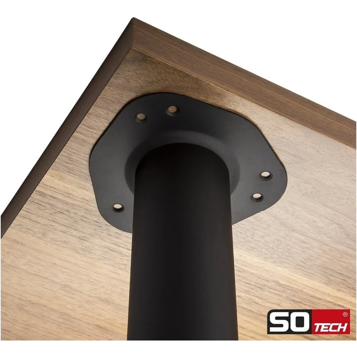 SO-TECH® Tischbein Ø 60 mm, belastbar bis 75 kg pro Stück, höhenverstellbar, Höhe 71 cm, Stahl, schwarz, 4x – Bild 2