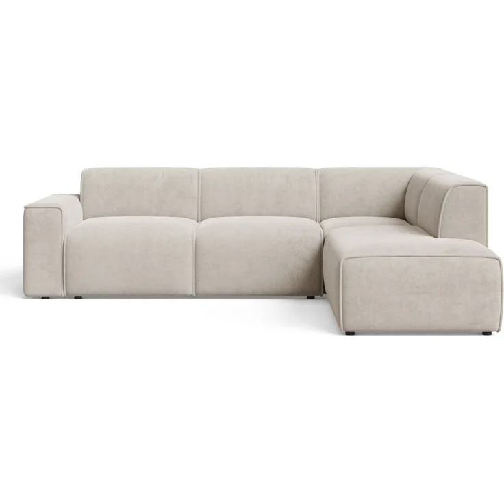 GrainGold Ecksofa L-Form Eluno, Set, Couch, mit Rückenlehne, T30-Schaum, und Wellenfedern, Modern Stil – Bild 2