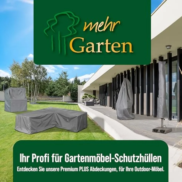 mehr Garten Gartenmöbel-Schutzhülle Plus, Premium Plus Strandkorb-Schutzhülle: 103(B)x93(T)x165/140(H) cm I Abde – Bild 7