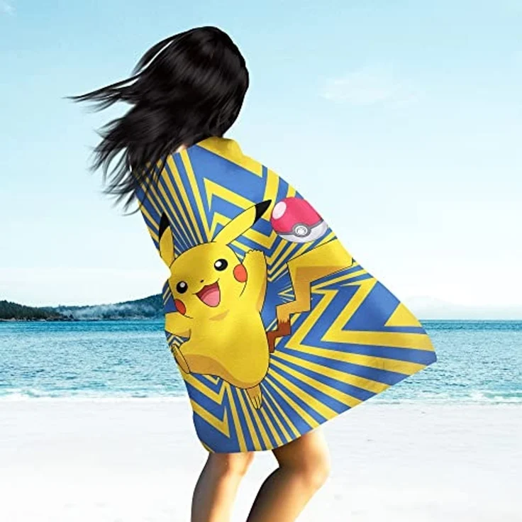 Kinderdecke Pokemon Go Pikatchu 160 x 200 cm weich und kuschelig Coral Fleecedecke, BERONAGE – Bild 2