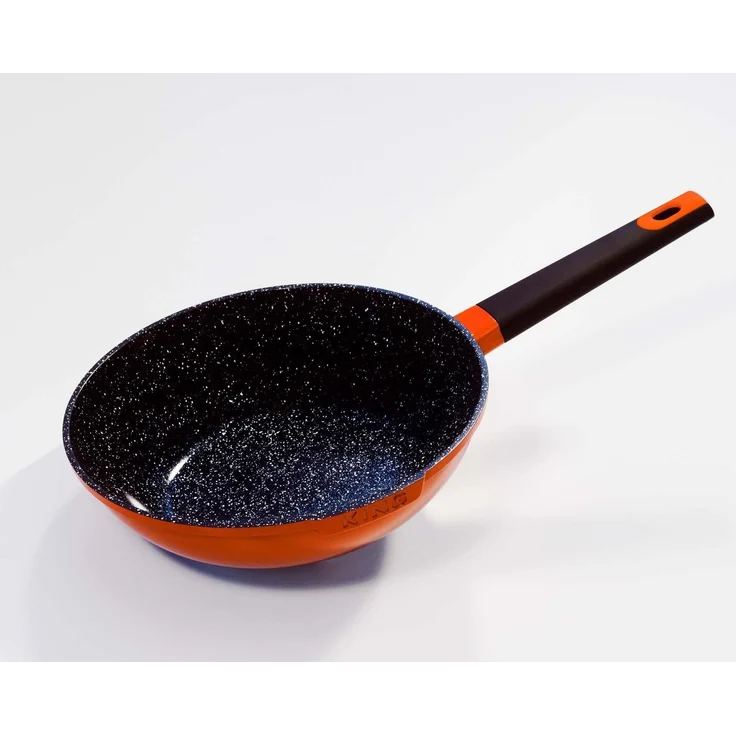 KING Wok Shine Orange, Aluminiumguss (1-tlg), Ø 28 cm, Induktion – Bild 2