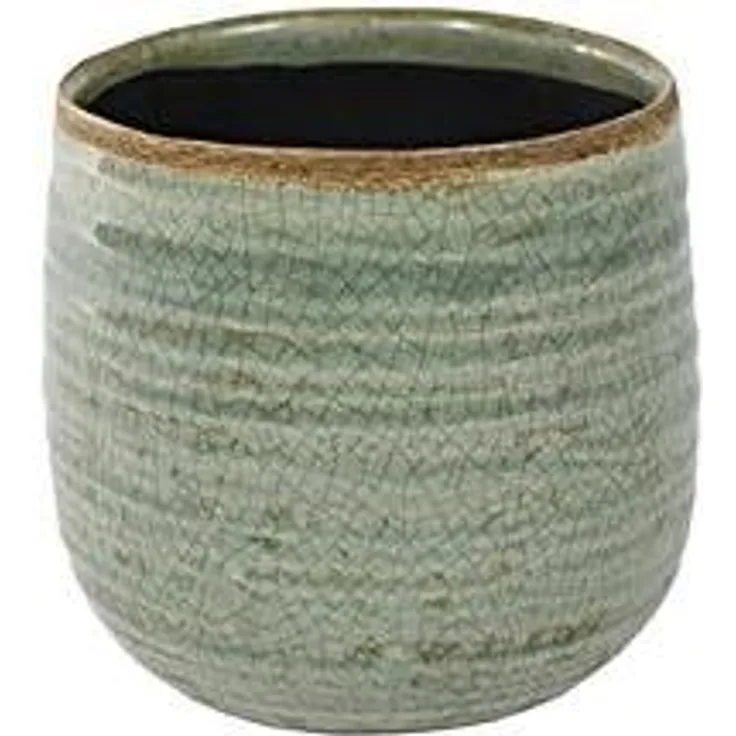 Ivyline 136327 Como Blumentopf, Minze-Grün, Tiefe 14 cm, Höhe 12 cm