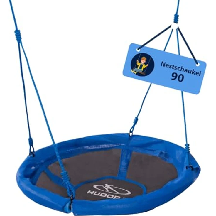 HUDORA höhenverstellbare Nestschaukel, 90-110 cm, Blau – Bild 2