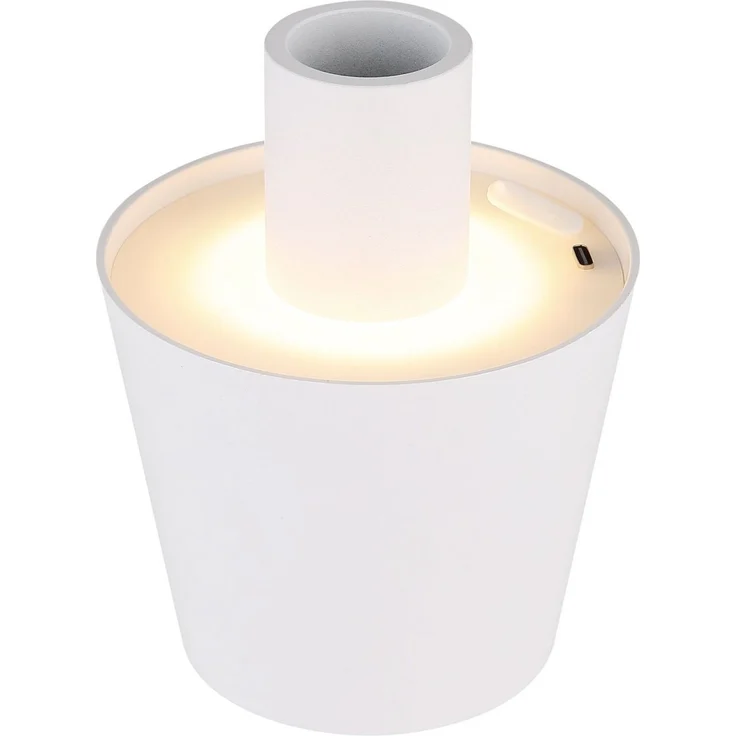 Tischlampe kabellos mit Akku Touch Dimmer Tischleuchte Dimmbar Weiß 58438WS – Bild 5