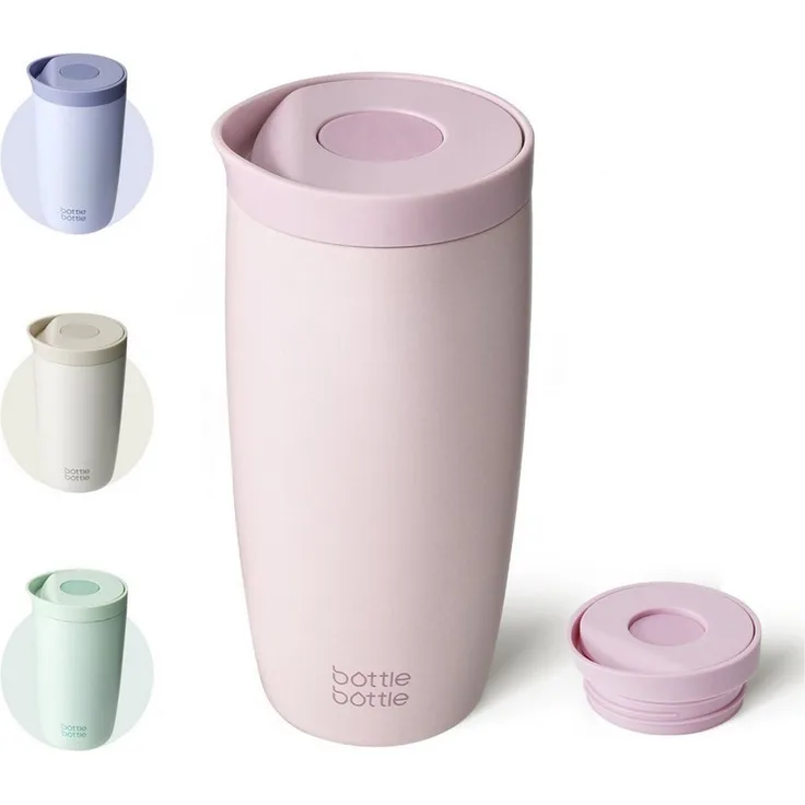 BOTTLE BOTTLE Thermobecher Premium Isolierbecher aus Edelstahl, 500ml, auslaufsicher, 1-tlg, Edelstahl, Quick-Press-Verschluss, doppelwandig, hält Getränke lange heiß & kalt