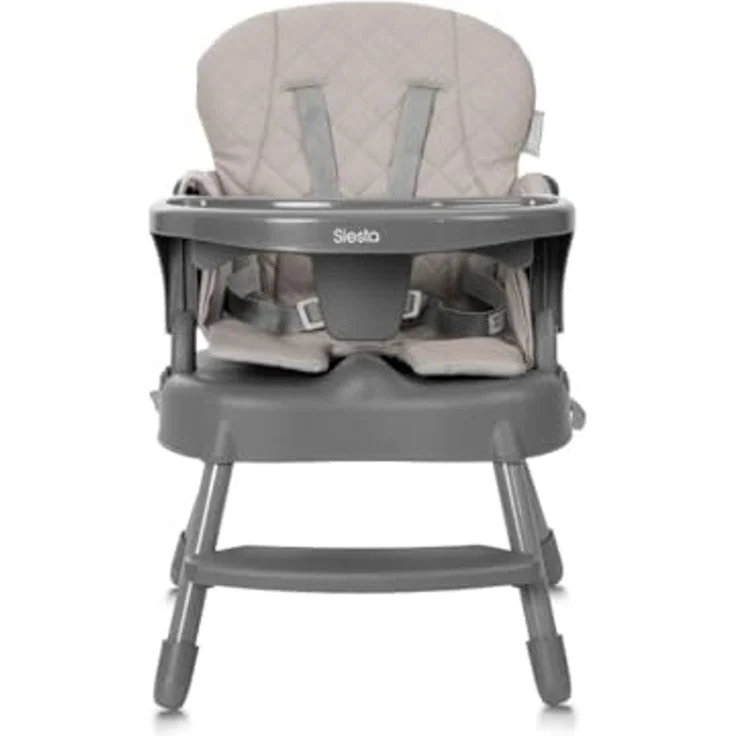 Lorelli Kinderhochstuhl Vanilla 3 in 1 Kinderstuhl, Tablett, Fußstütze, Gurt beige – Bild 5