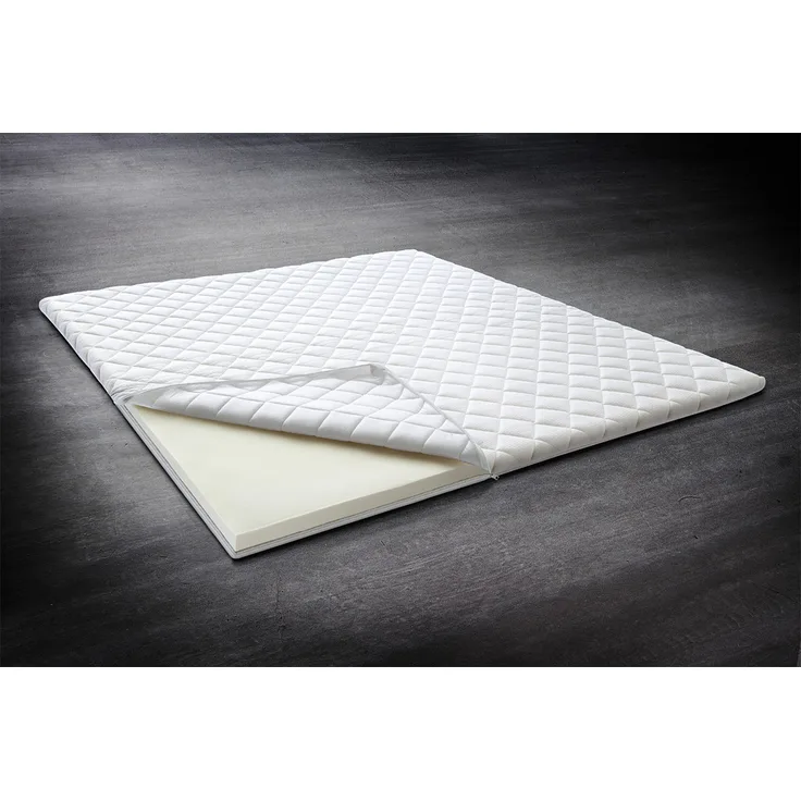 KAWOLA Topper SOLO, Viscoelastischer Schaum 200x200cm mit klimaregulierendem Bezug, waschbar bei 60°C