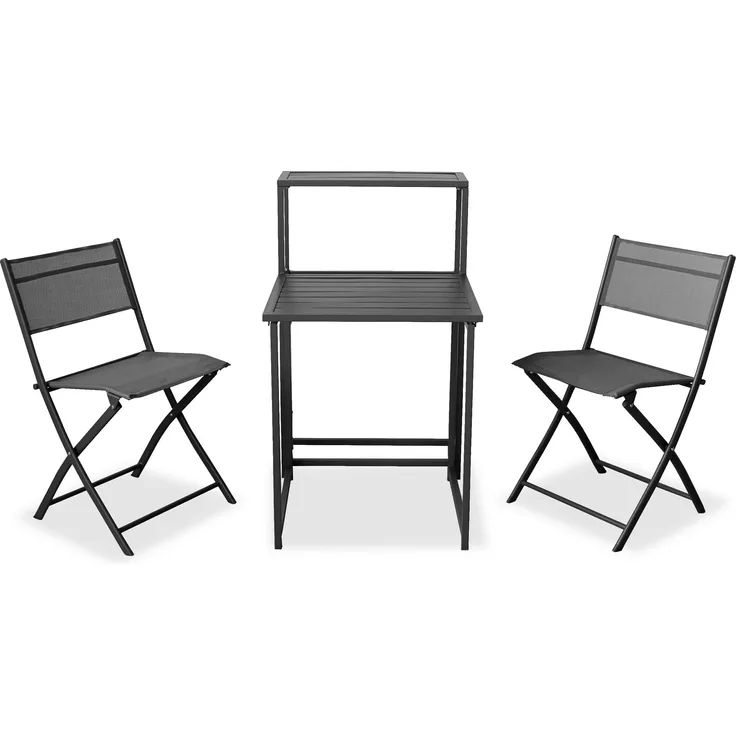 Gartenstuhl outdoor derby BHT 51x81x45 cm grau Stapelstuhl Klappstuhl