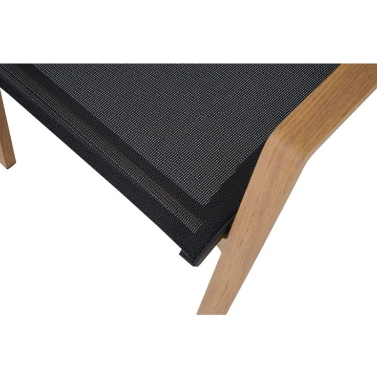 Siena Garden VELIA Stapelsessel - Aluminium, Teaklook & Ranotex, grau (T59632) – Bild 4