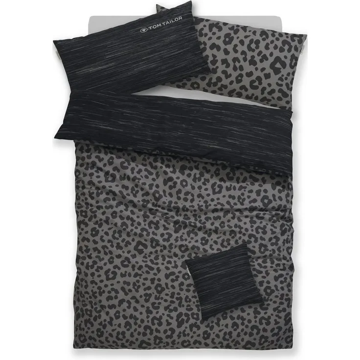 TOM TAILOR HOME Bettwäsche Ellja, Renforcé, 3 teilig, in Gr. 135x200 oder 155x220 cm, 100% Baumwolle, Leo Design