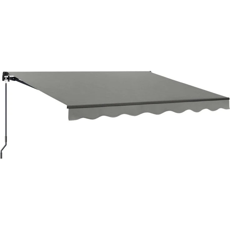 STEELSØN 'Kestria' Gelenkarmmarkise 300x250 cm, grau, wetterfest und blickdicht, Markise mit Aluminium-Kassette und Wandhalterung, Balkonmarkise mit Handkurbel – Bild 2