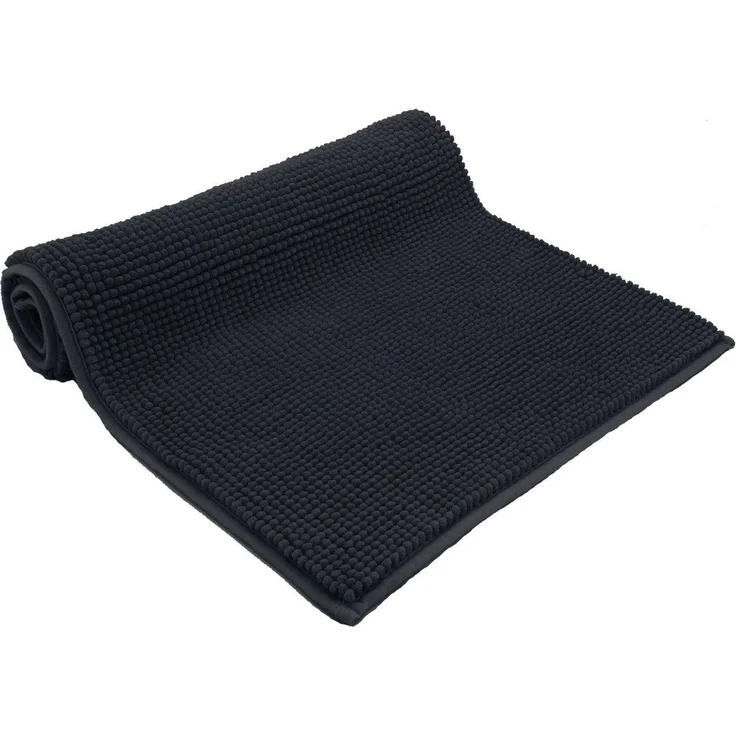 heimtexland Badematte Badvorleger Chenille Badteppich Duschvorleger, rutschhemmend beschichtet, Fußbodenheizung geeignet, schnell trocknend, strapazierfähig, fußbodenheizungsgeeignet, rutschfest, saugstark, Polyester, rechteckig, 70x120 cm, Hochflor, s... – Bild 1