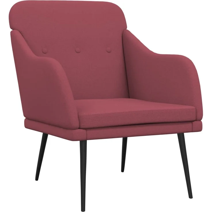 Sessel wohnzimmer, Relaxsessel, Fernsehsessel Weinrot 63x76x80 cm Stoff – Bild 2