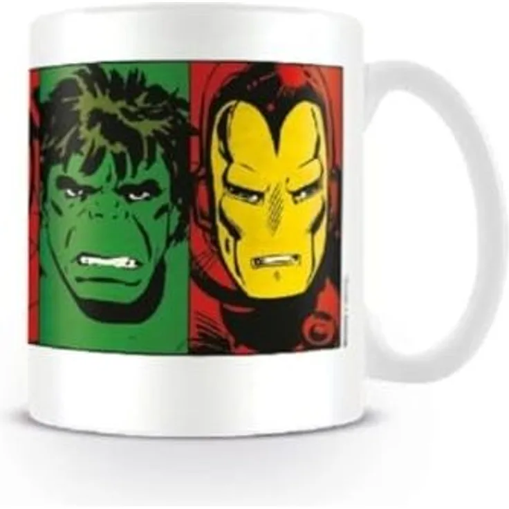 Marvel mg23443 8 x 11,5 x 9,5 cm Retro Faces Keramik Becher, mehrfarbig