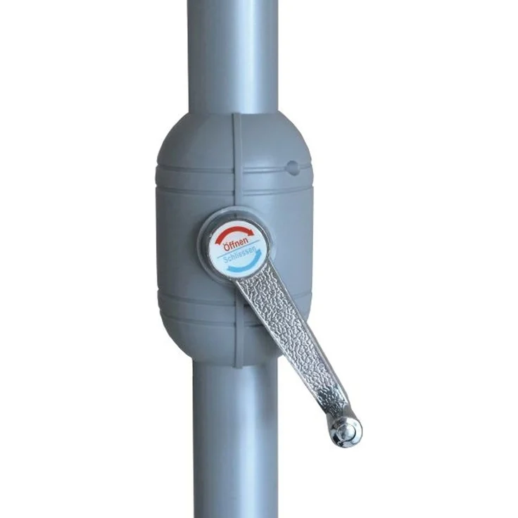 Primaster Sonnenschirm Kreta neigbar rot 300cm UV-Schutz 60 Gartenschirm Alu – Bild 4