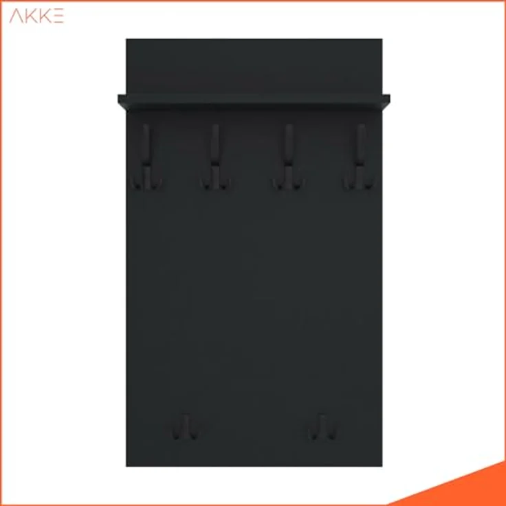 AKKE Garderobenhalter, MAXI Große Garderobe Schwarze Haken 2mm PVC Kantenumleimung – Bild 3