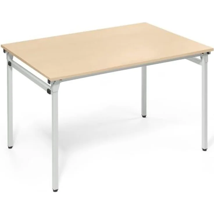 Soennecken Klapptisch 4-Fuß 1.200x800mm Gestell alusilber Platte ahorn