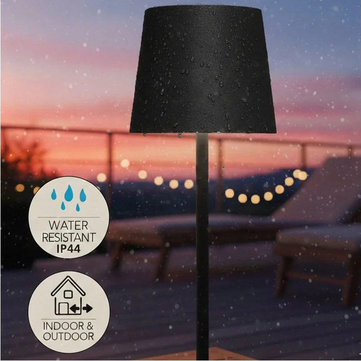 Coen Bakker LED Tischleuchte Portable Light, Dimmfunktion, LED, warmweiß, kaltweiß, neutralweiß, USB touch Dimmer außen schwarz 27,5cm 34 LEDs – Bild 4