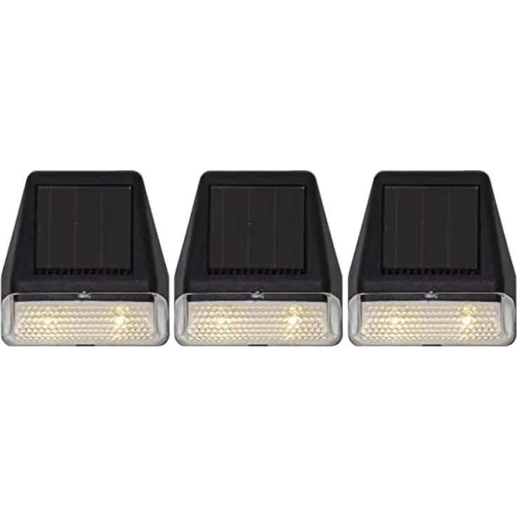 LED-Solar-Wandl. "Wally Mini", 3er Set, je 7x7,5cm