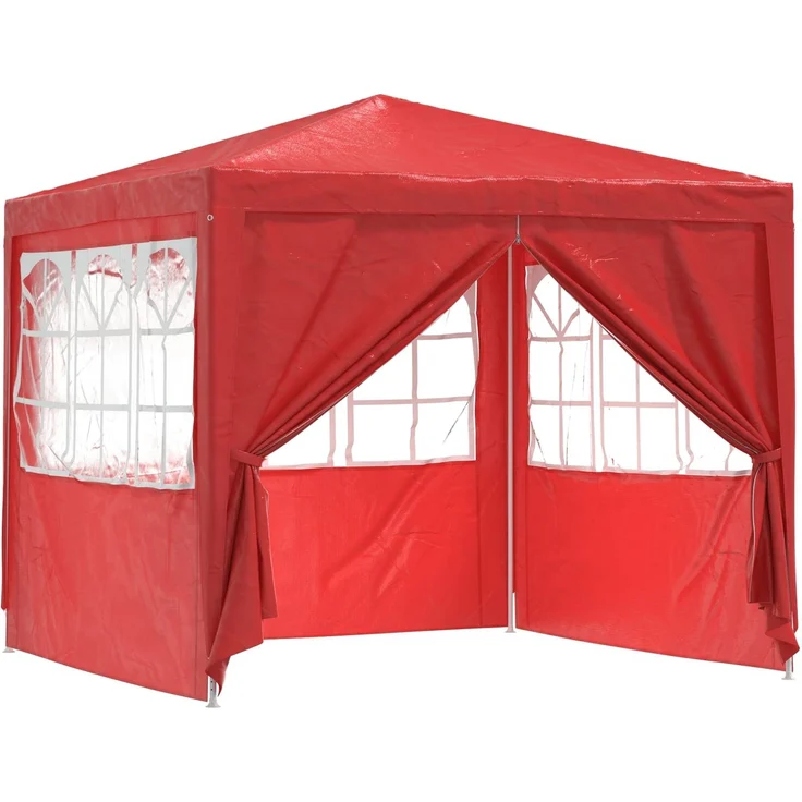 vidaXL Party-Zelt Rot 250 x 250 x 240 cm PE und Stahl 42032996 – Bild 2