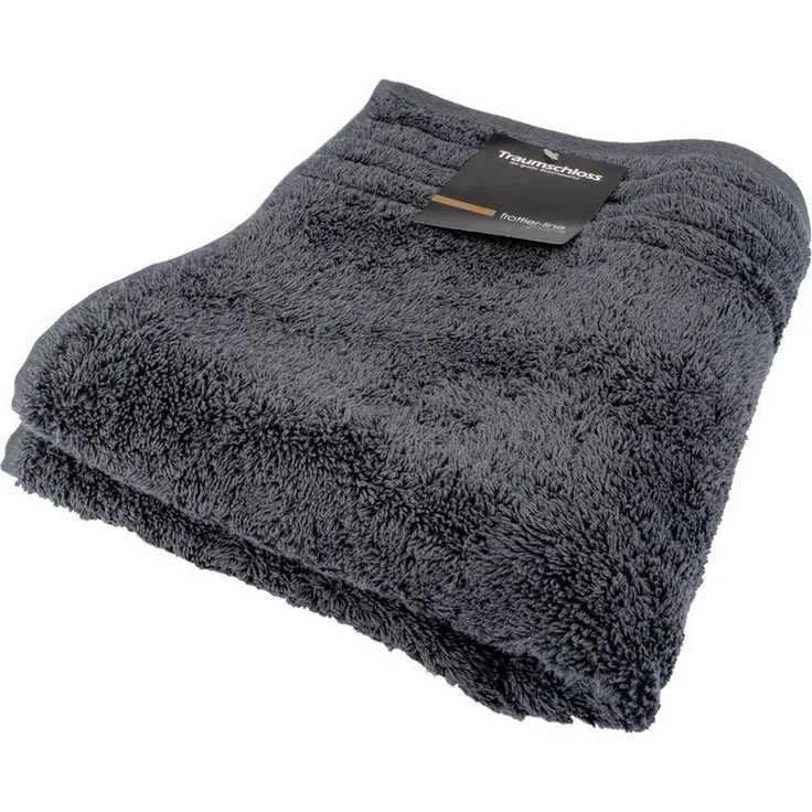 Traumschloss Gästehandtuch Premium-Line, Frottier (1-St), 100% amerikanische Supima Baumwolle mit 600g/m², Dunkelgrau