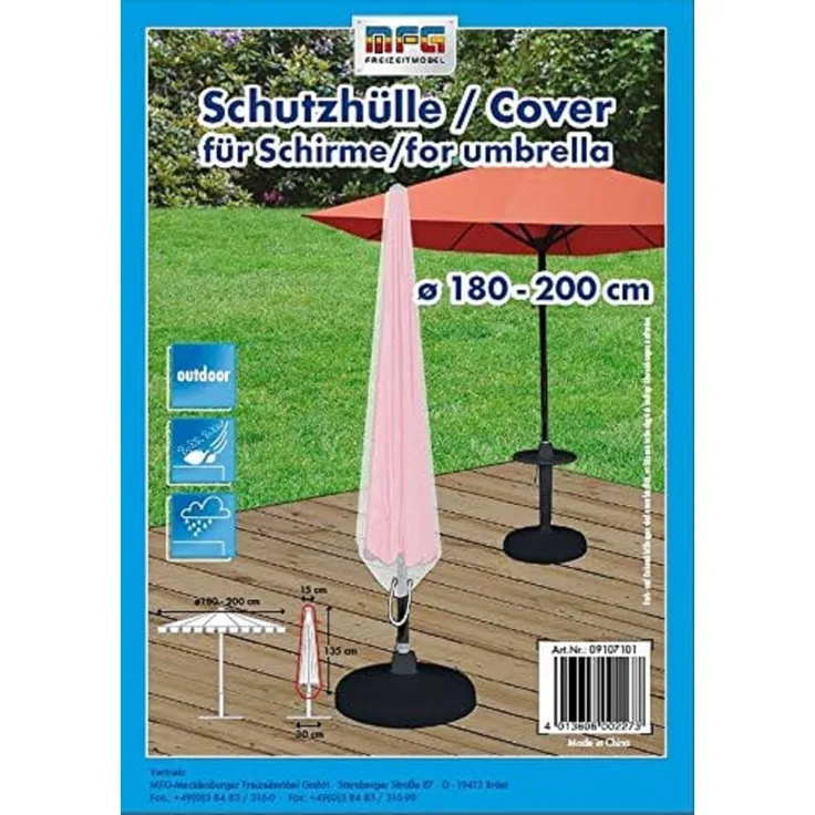 MFG Schutzhülle für Sonnenschirme Ø 180-200cm