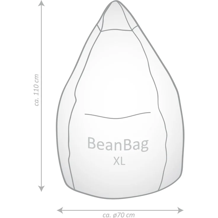 SITTING POINT only by MAGMA Sitzsack Easy XL ca. 220 Liter anthrazit – Bild 5