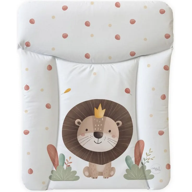 Ceba Baby® weiche Wickelauflage 50x70 cm - Doppelseitige Baby Wickelunterlage - Wickeltischauflage für Junge und Mädchen - Wasserdicht, abwaschbar - OEKO-TEX - Made in EU - Löwe, der König