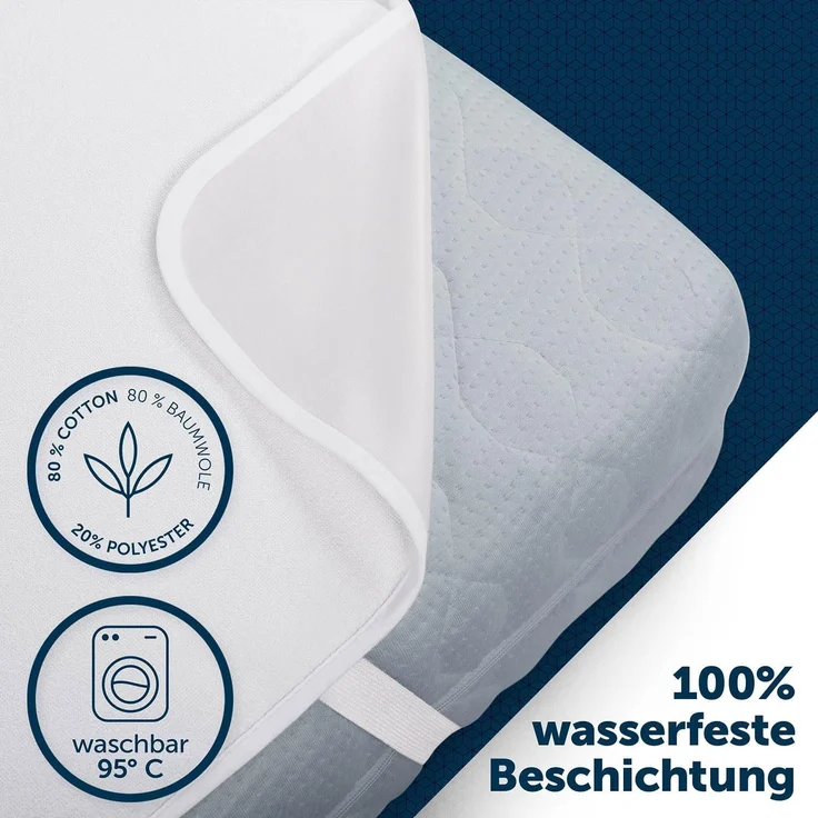 Blumtal® Matratzenschoner 140x200 cm wasserdicht - Oeko-Tex zertifizierte Inkontinenzunterlage waschbar - wasserdichte Matratzenauflage 140x200 cm - Matratzenschutz 140x200 - Nässeschutz 140x200 cm – Bild 2