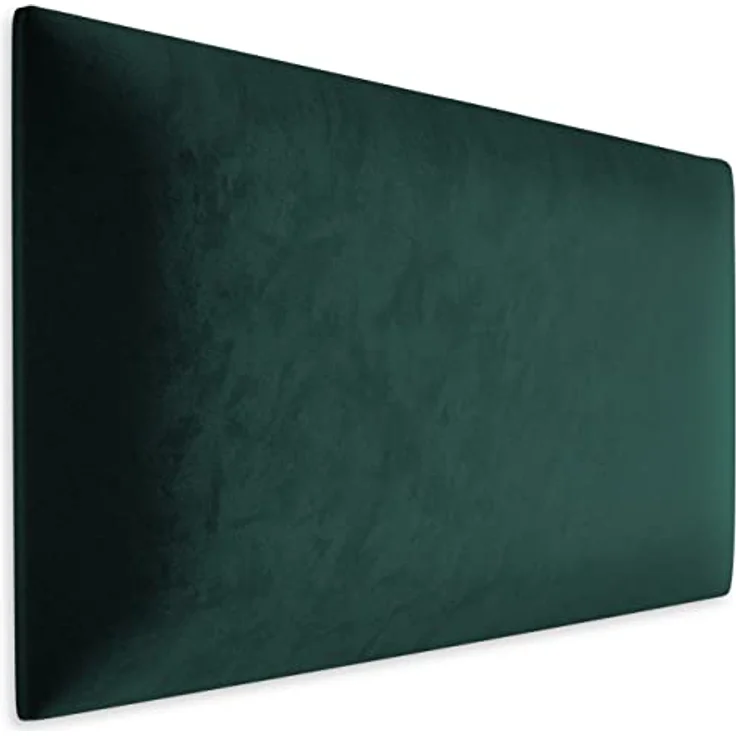Muralo Samt Wandkissen Stoff Polsterpaneel Schlafzimmer Wohnzimmer Bett Wandpolster Bettkopfteil Lendekissen Modern Luxus Gepolstert Polster Paneel (Flaschengrün, 50x40 cm) – Bild 2