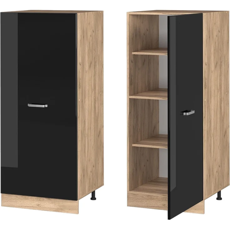 Hochschrank R-Line Schwarz Hochglanz 60 cm Vicco – Bild 5