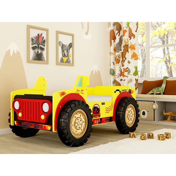 Autobett Monster Truck mit Matratze & Lattenrost – Bild 2