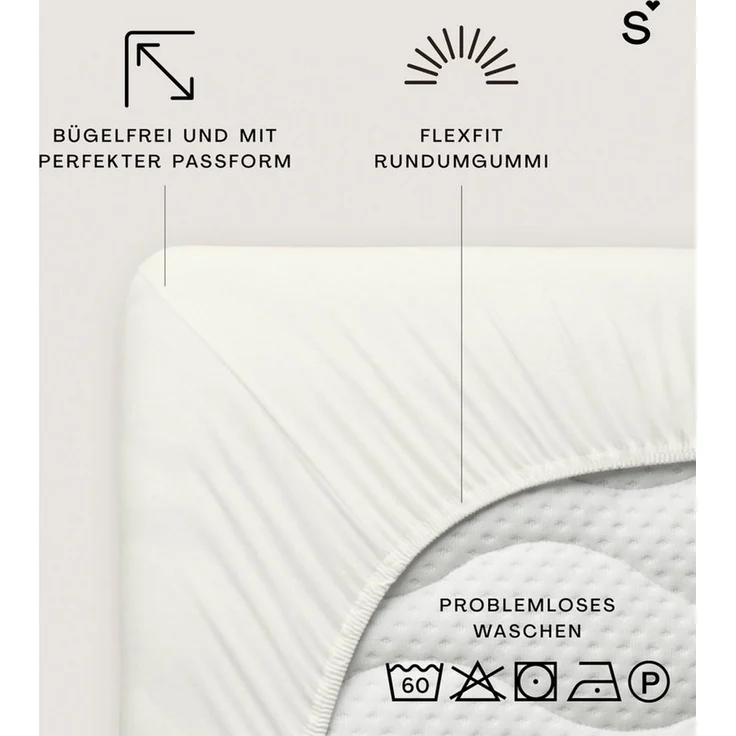 Schlafgut Mako Jersey Spannbetttuch Spannbettlaken 90x200 100x200 – Bild 3