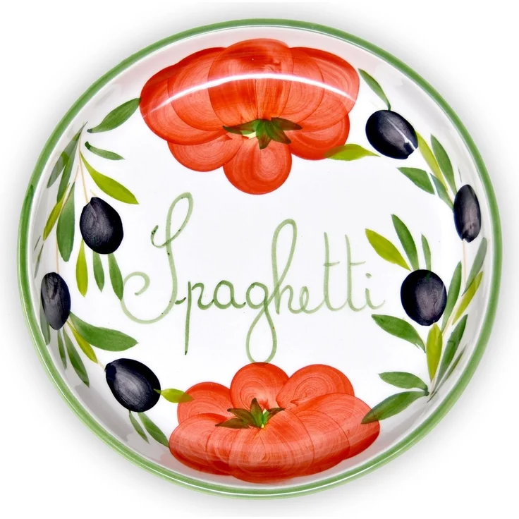 Lashuma Pastateller Tomate Olive, (1 St), Italienischer Nudelteller tief – Bild 1