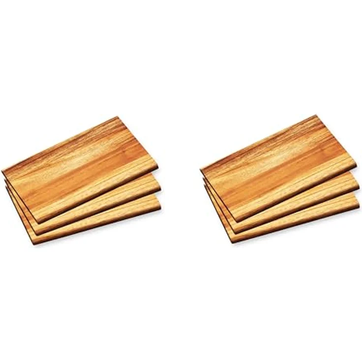 KESPER - 6er Set Frühstücksbrettchen | aus Akazienholz | Brotzeitbrett | pflegeleicht | robust | 23 x 15 cm – Bild 2