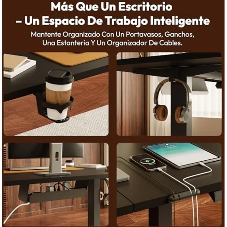 SANODESK Höhenverstellbarer Schreibtisch 180x80 cm Schreibtisch Höhenverstellbar Elektrisch Ergonomischer Steh-Sitz Tisch Computertisch für Heimbüro Homeoffice(schwarz) – Bild 7